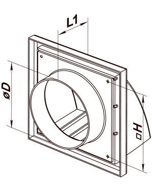 Blauberg ДВ 102 ВК - Розміри