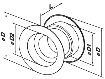 Blauberg ДВ 52/2 бВ - Розміри
